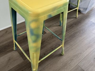 Painted metal bar stools
