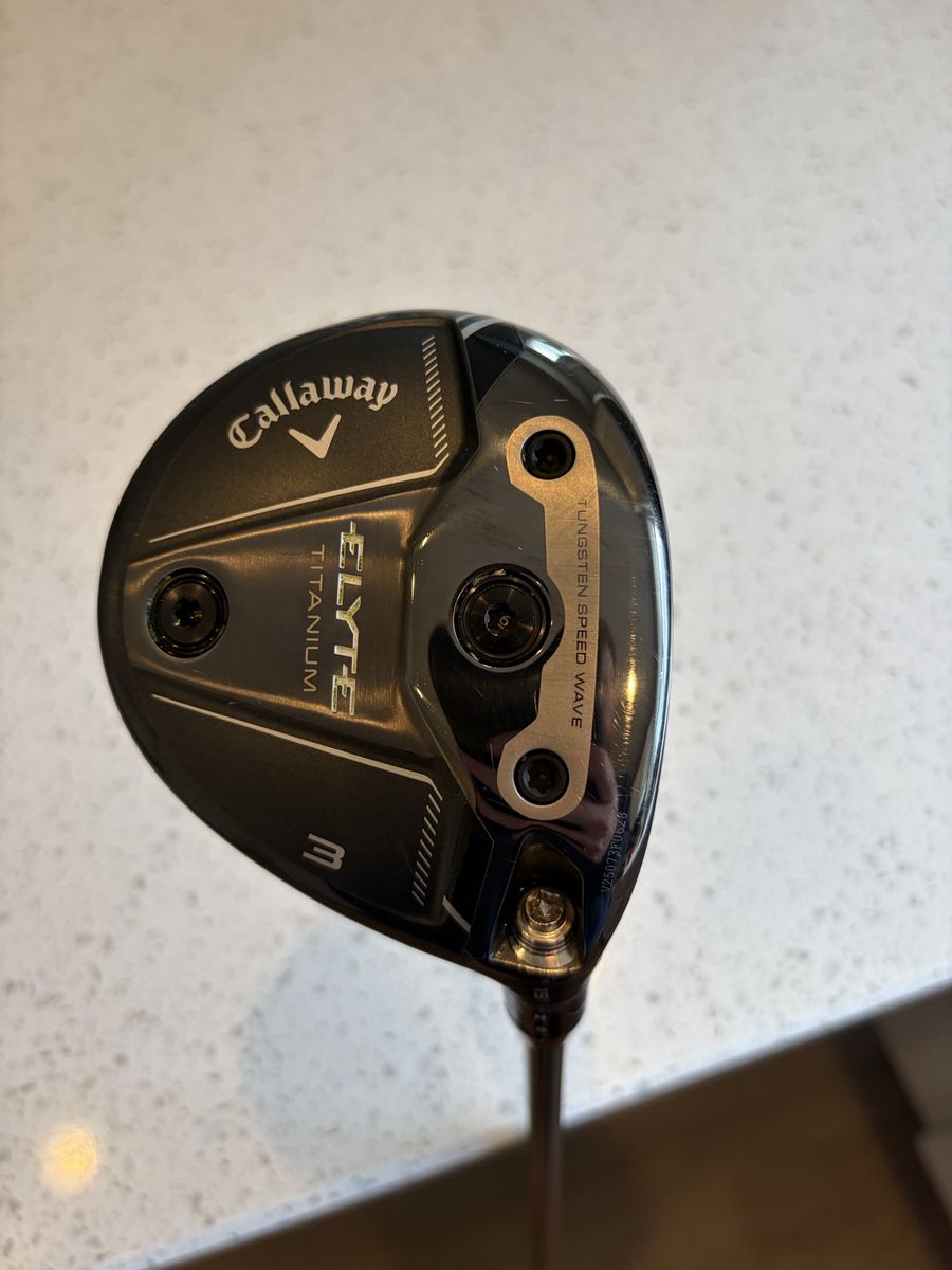 Callaway Elyte Ti 3 wood 15 degrees. Stiff flexi shaft.