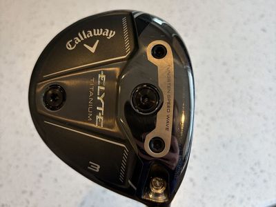 Callaway Elyte Ti 3 wood 15 degrees. Stiff flexi shaft.