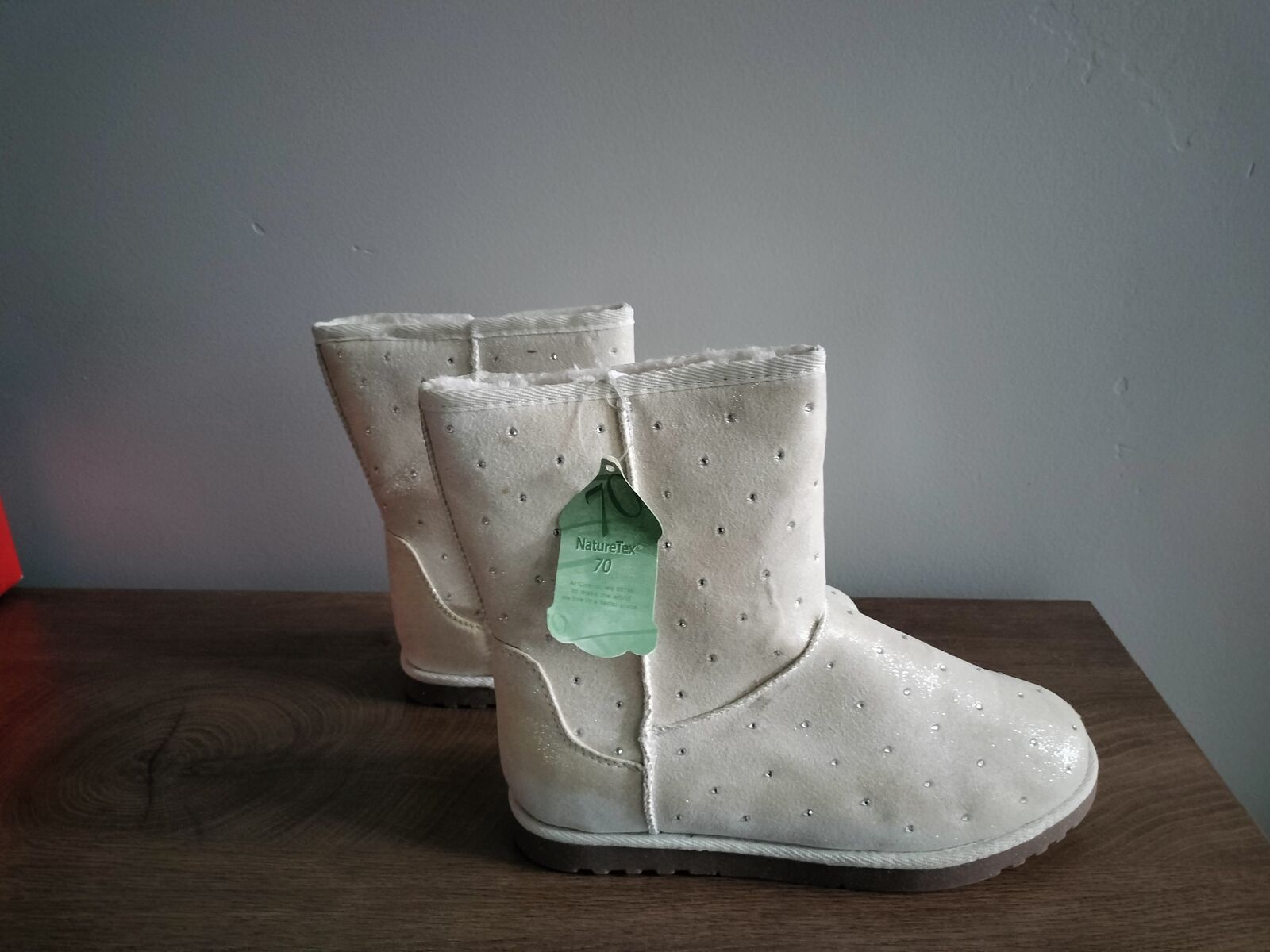 Girl's Fur Boot with warm insulation, Size 4