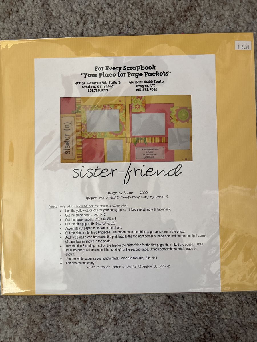 Scrapbook page Sister