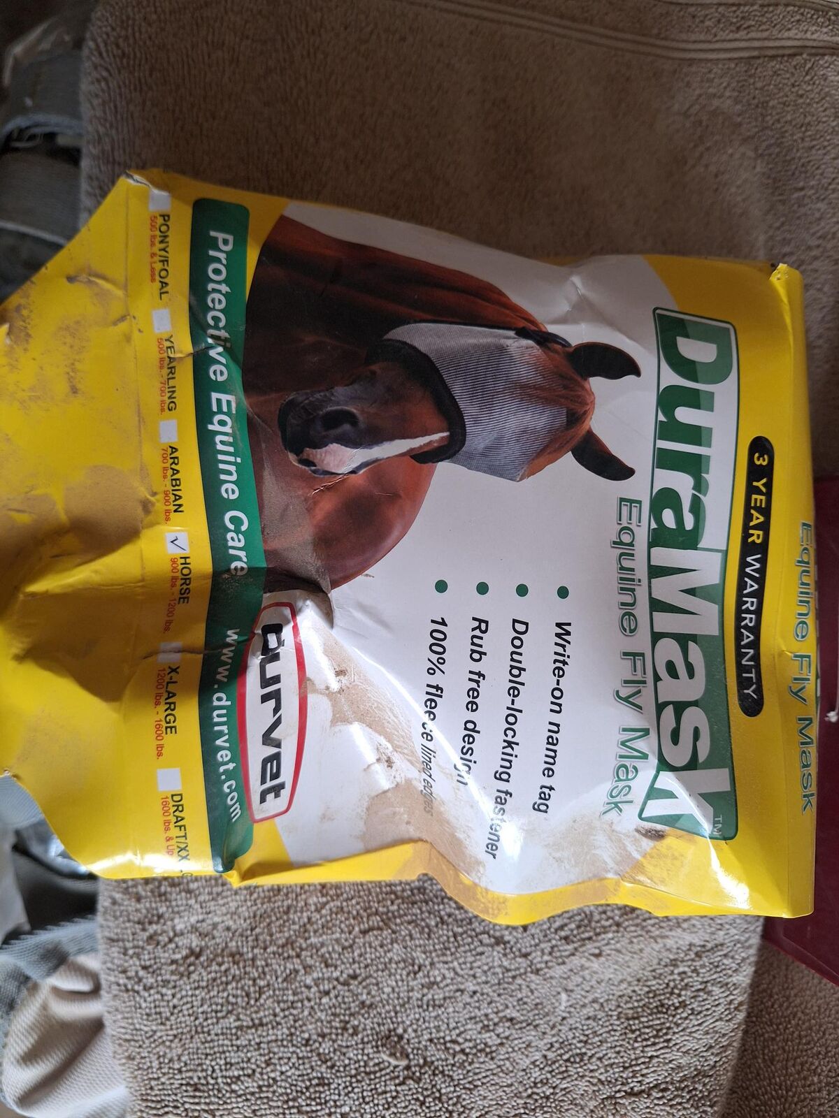 Average Horse size Fly Masks