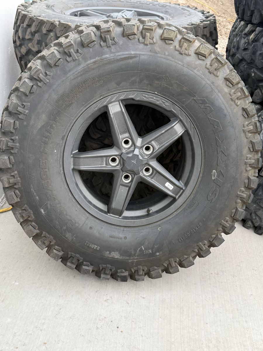 Maxxis Rampage Fury 32x10x15 Tires with Polaris RZR Wheels