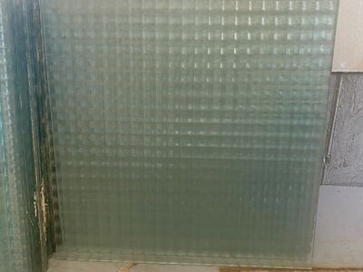 Double Sided Cross Reed Glass Panels Building Home