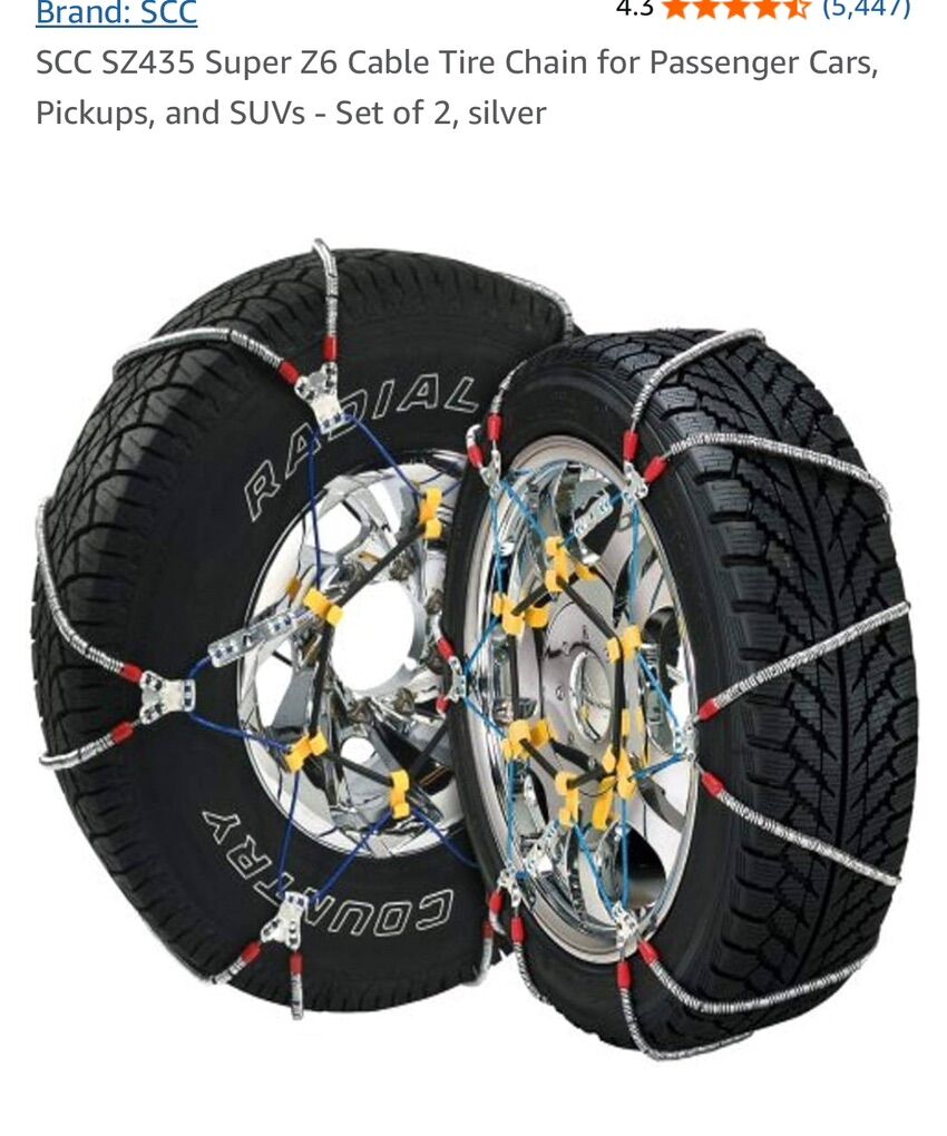 Cable Tire Snow Chain, SZ435, Super Z 6 Compact
