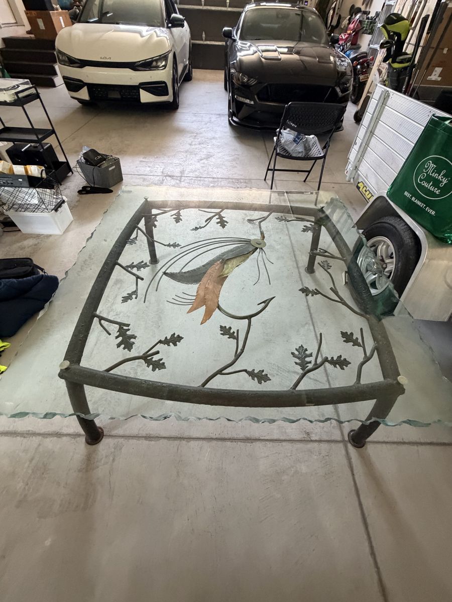 Custom metal art coffee table for man-cave, cabin, etc. 