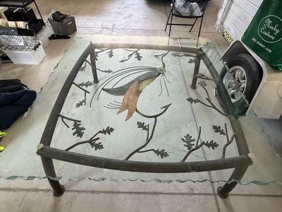 Custom metal art coffee table for man-cave, cabin, etc.