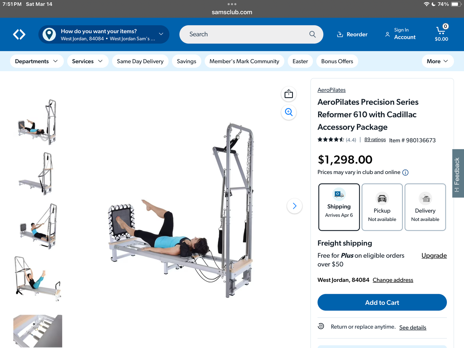 Aero Pilates exercise machine