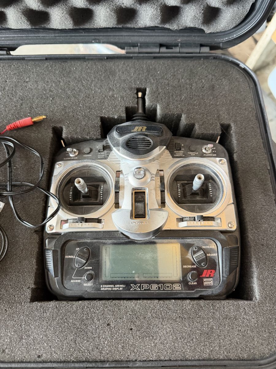 JR XP6102 6-Channel S-PCM Graphic Display RC Transmitter with Hard Case