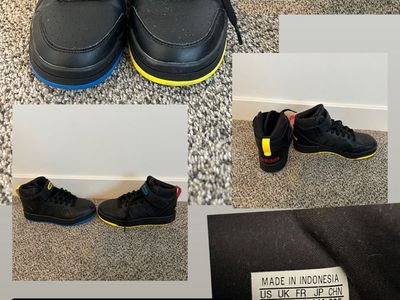 Adidas Kids Postmove High Top Sneakers Size US 5.5 Black Multicolor Accent