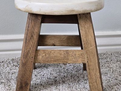 Farmhouse Style Decorative Wood Stool