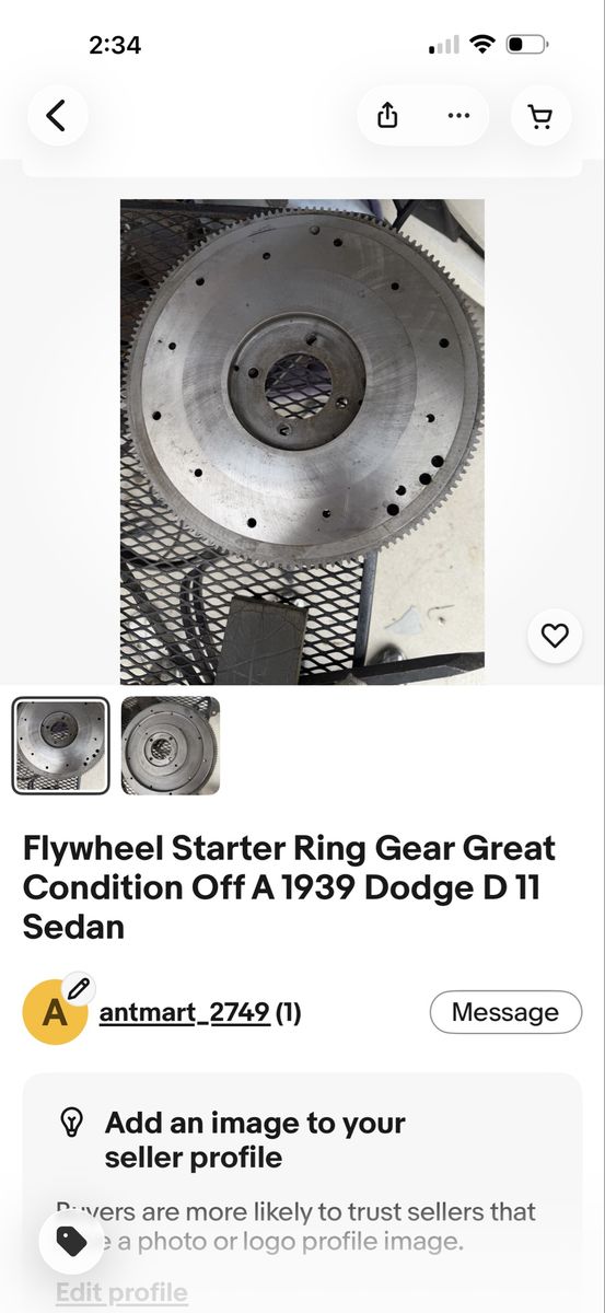 Flywheel starter gear