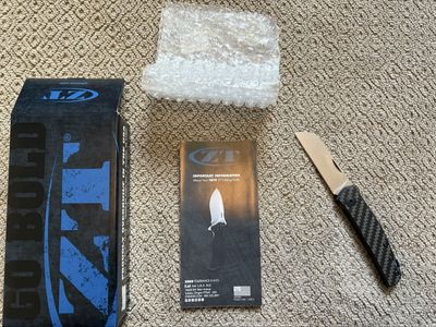ZT Zero Tolerance 0230 Kai Jens Anso Design Folding Knife Carbon Fiber Handle