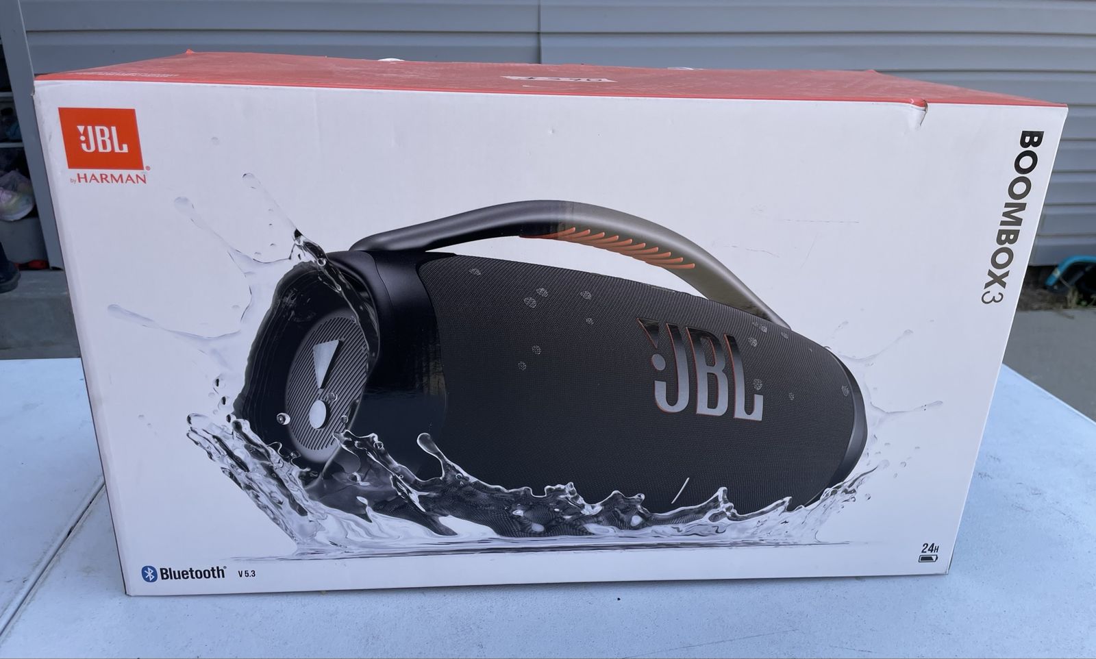 JBL Boombox 3 Portable Bluetooth Speaker - Black, Massive Sound, Deep Bass, 24-Hour Playtime