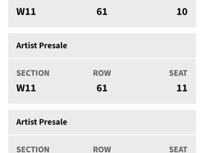 Zach Bryan 5 tickets