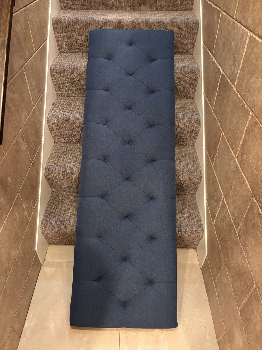 Tufted Queen Navy Blue Headboard.