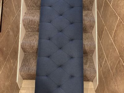 Tufted Queen Navy Blue Headboard.
