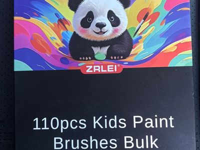 ZRLEI 110pcs Kids Paint Brushes Bulk