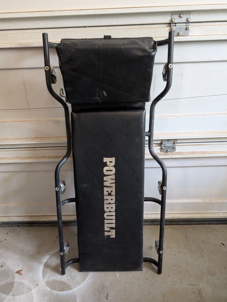 Powerbuilt Black Rolling Mechanics Creeper with Adjustable Headrest