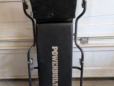 Powerbuilt Black Rolling Mechanics Creeper with Adjustable Headrest