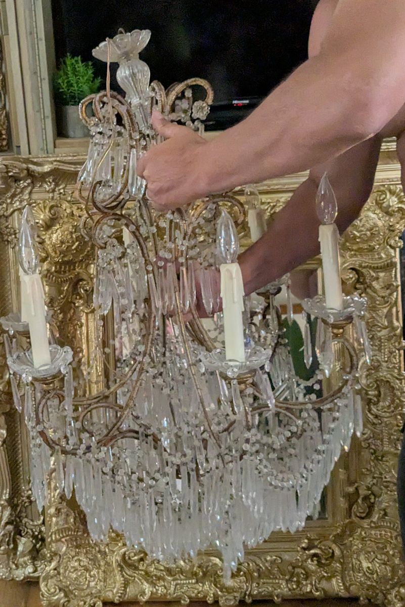 XX Large Simply Exquisite 19th Century Genova Antique Italian Super Nice Rare Crystal Chandelier