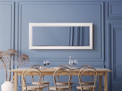 Wexford Home Barnwood 61-in x 29-in Rustic White Wall Mirro
