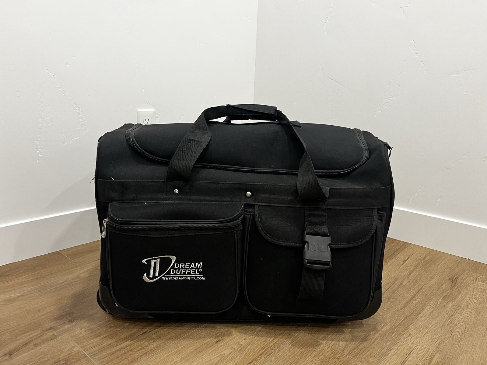 Dance competition apparel rolling duffel bag