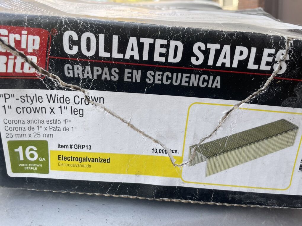 1x1 P Style Crown Staples Grip Rite