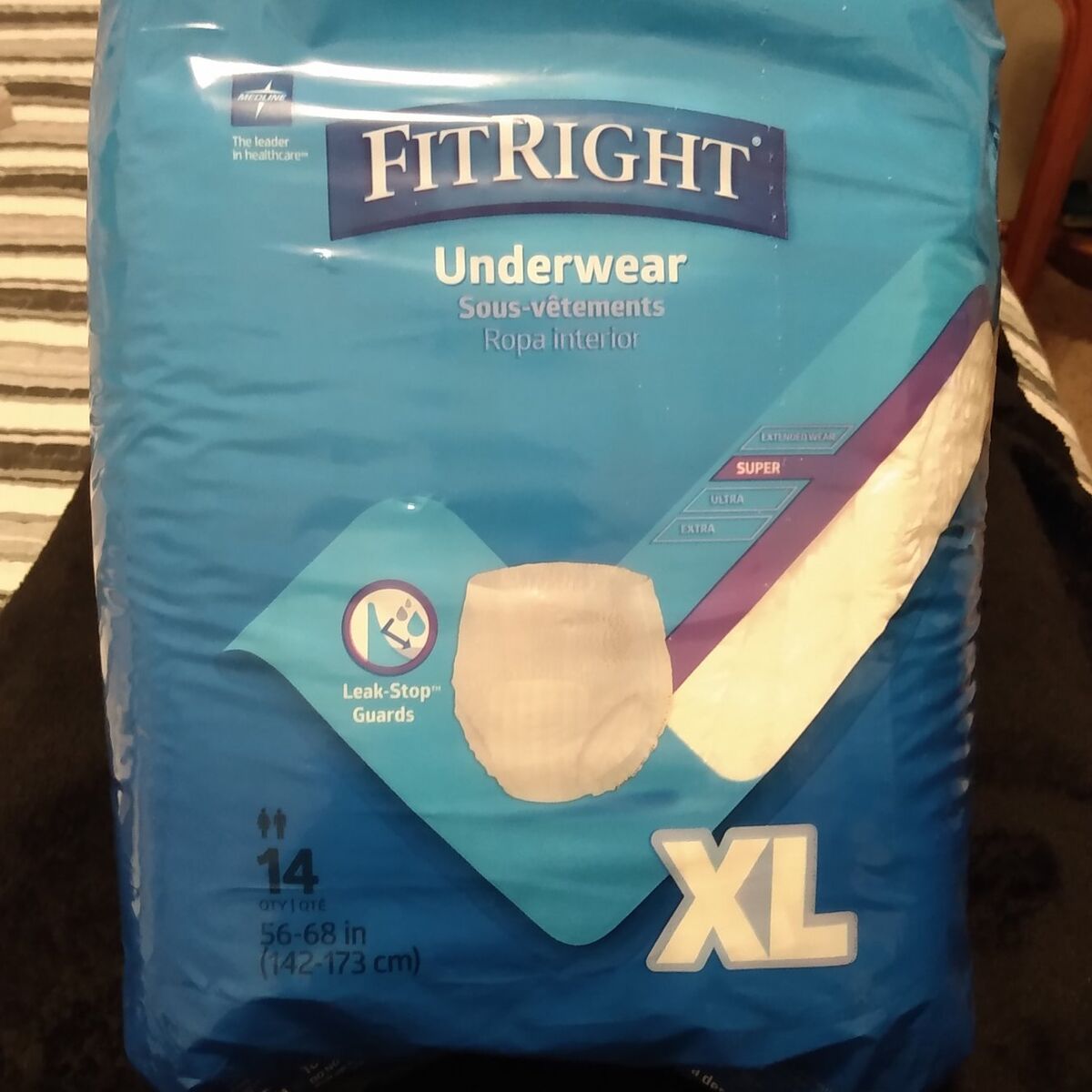 FitRight Incontinence Underwear for Men and Women, Adult Diapers XL