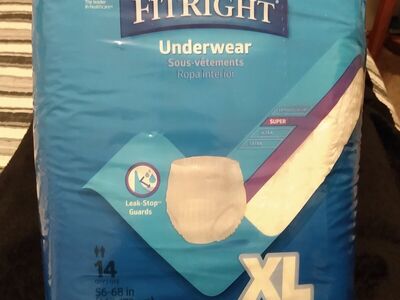 FitRight Incontinence Underwear for Men and Women, Adult Diapers XL