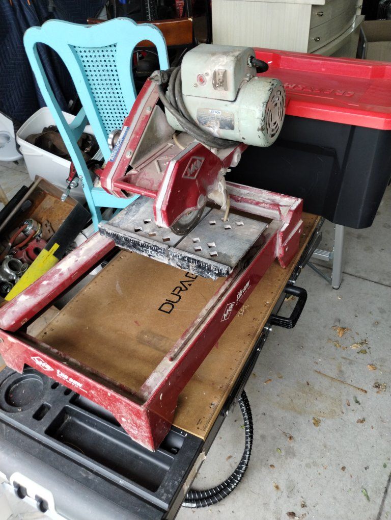 MK-101 Tile Saw with Leeson Motor - Durable Wet Saw for Professional Tiling Projects