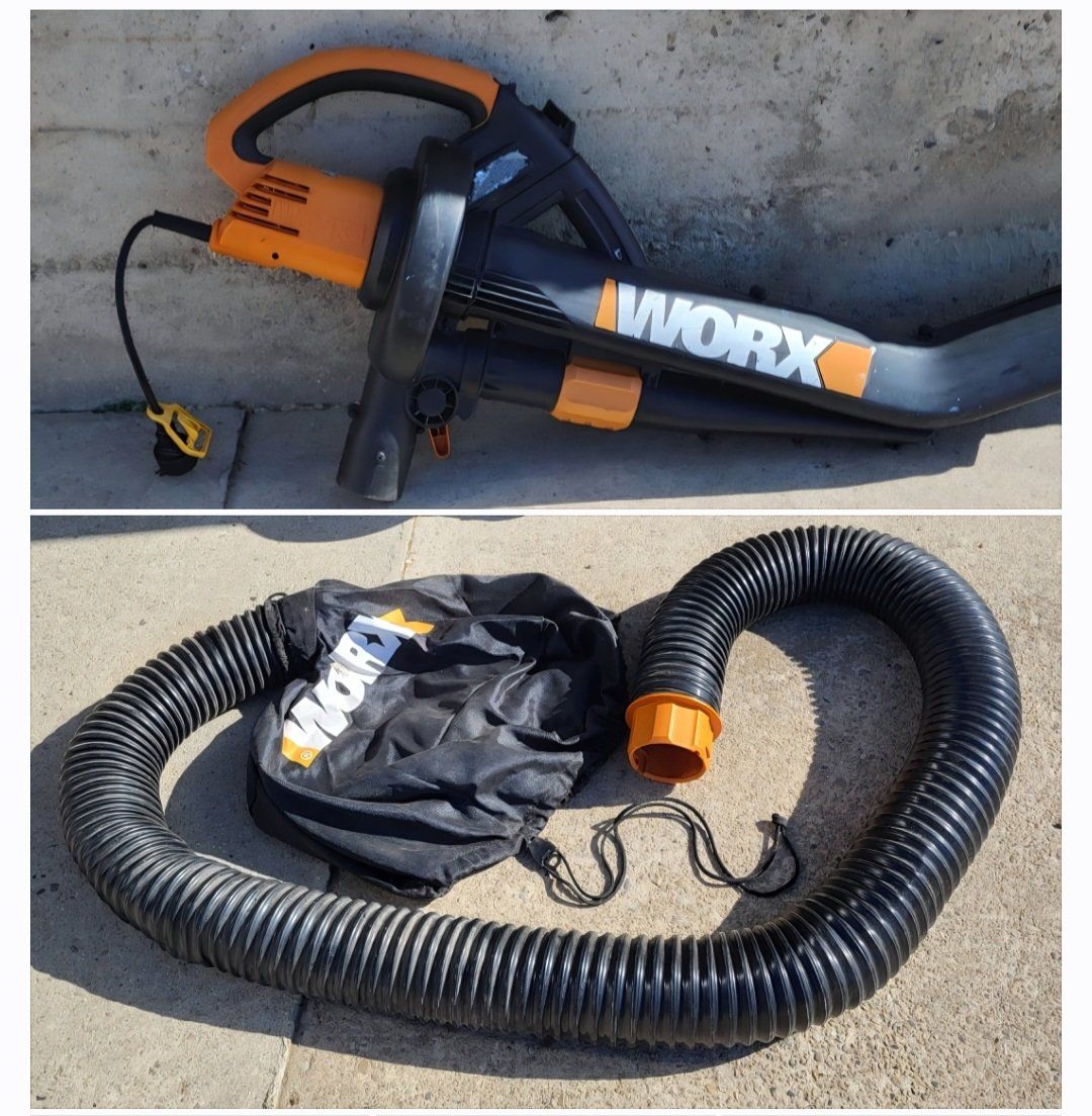 **WORX LEAF BLOWER, VAC, MULCHER, & BAG**