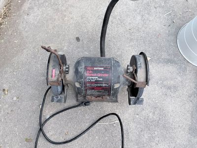 Craftsman 6-inch Bench Grinder with Light - Heavy-Duty Tool Sharpening & Grinding