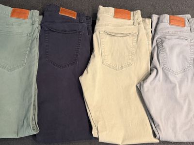 Lucky Brand Men's Chino Pants Lot of 5 - Light Green, 2-Navy, Khaki, Grey 34/32