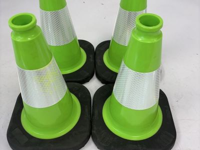 New Set of 4- 12 inch Safety Traffic Cones