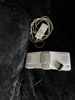 Sony Portable Speaker System with Power Adapter and Audio Cords