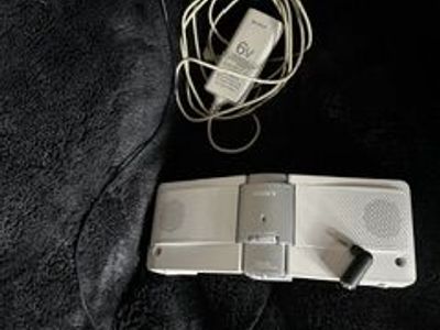 Sony Portable Speaker System with Power Adapter and Audio Cords