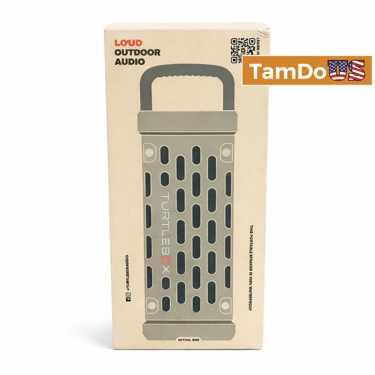 Turtlebox Ranger Rugged Waterproof Portable Speaker - Tan
