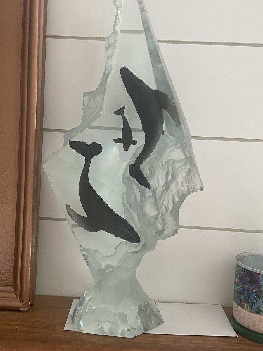 Wyland "Sounding Seas" Lucite Sulpture.Estimated value over $6,000. Need to sell asap.