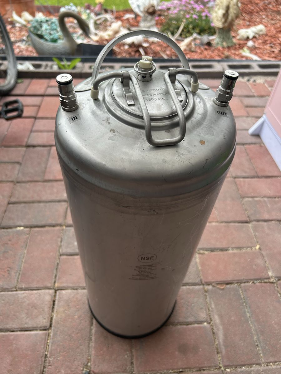 5 Gallon Cornelius Corny Homebrew Soda Beer Wine Stainless NSF K2009(1) Keg Used
