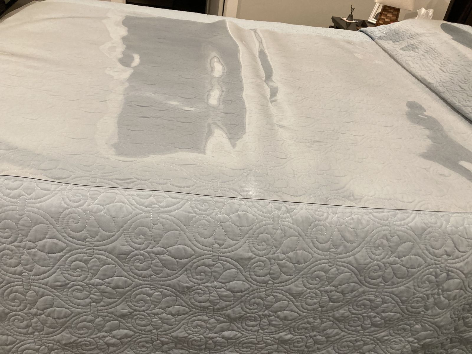 Heavy duty clear plastic table cloth 48" x 96"