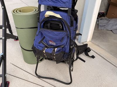 Kelty Kids Expedition Frame Child Carrier Backpack Blue Sun Hood
