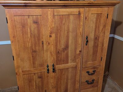 Large, Rustic Mission-style Computer Armoire