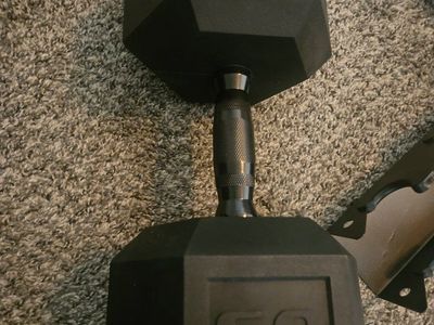 Black Hex Dumbbell 60lb - Single
