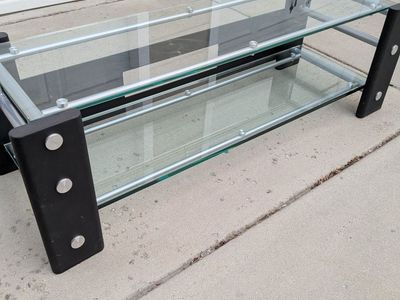 Heavy glass TV stand