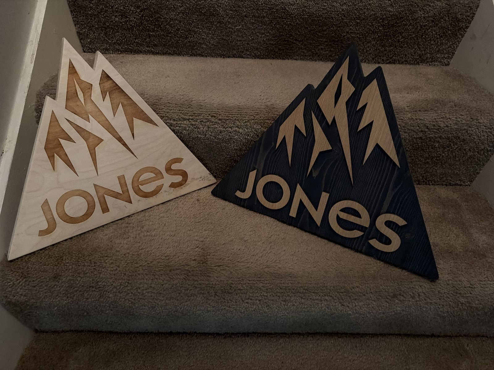 Jones Snowboard Wooden dealer Sign