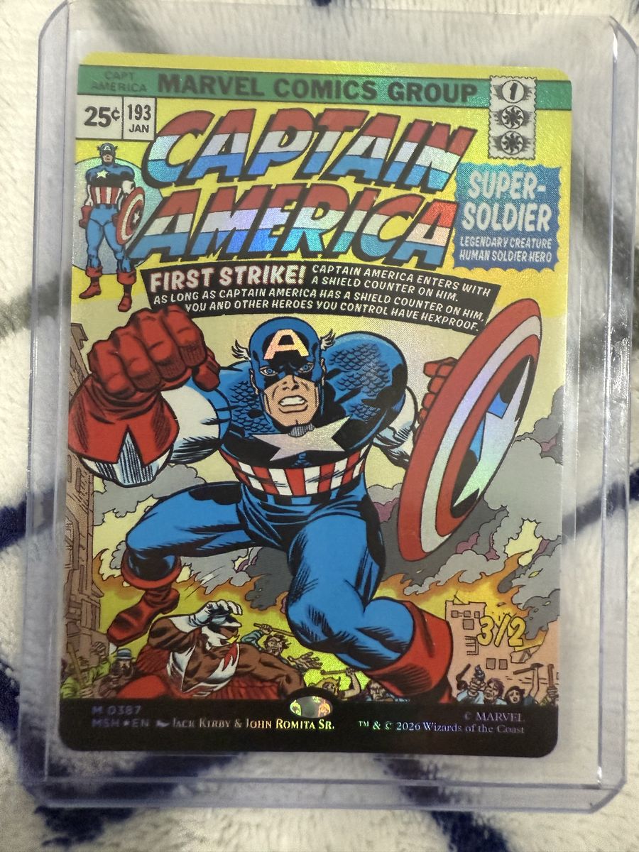 Captain America, Super-Soldier (Borderless) (0387) 387 Mythic Foil