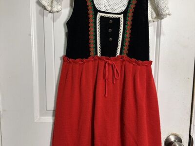 GIRLS KNIT AUTHENTIC GERMAN DIRNDL DRESS KIDS