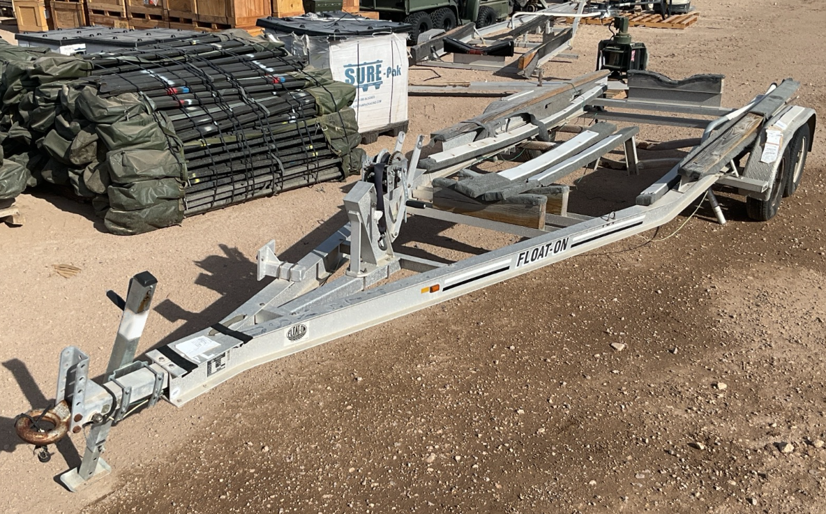 2012 Float-On Tandem Aluminum Boat Trailer – Needs Tire Great Project!