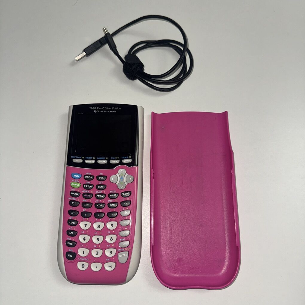 TI-84 Pink Plus C Silver Edition Color Calculator